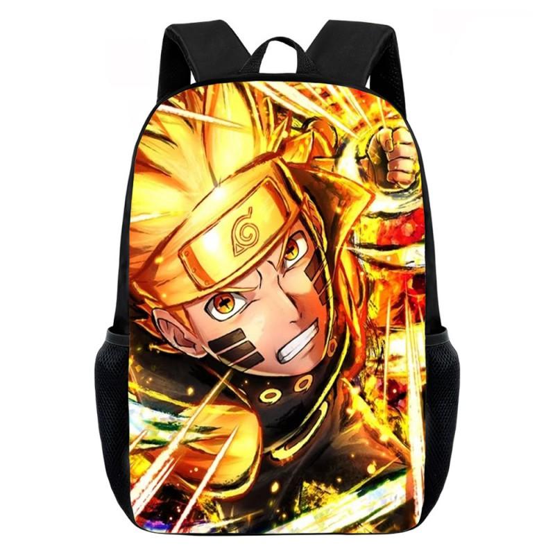 Naruto Anime Printed Kids School Backpack Elementary Students Lightweight Ergonomic Dual-Shoulder Bag Unisex