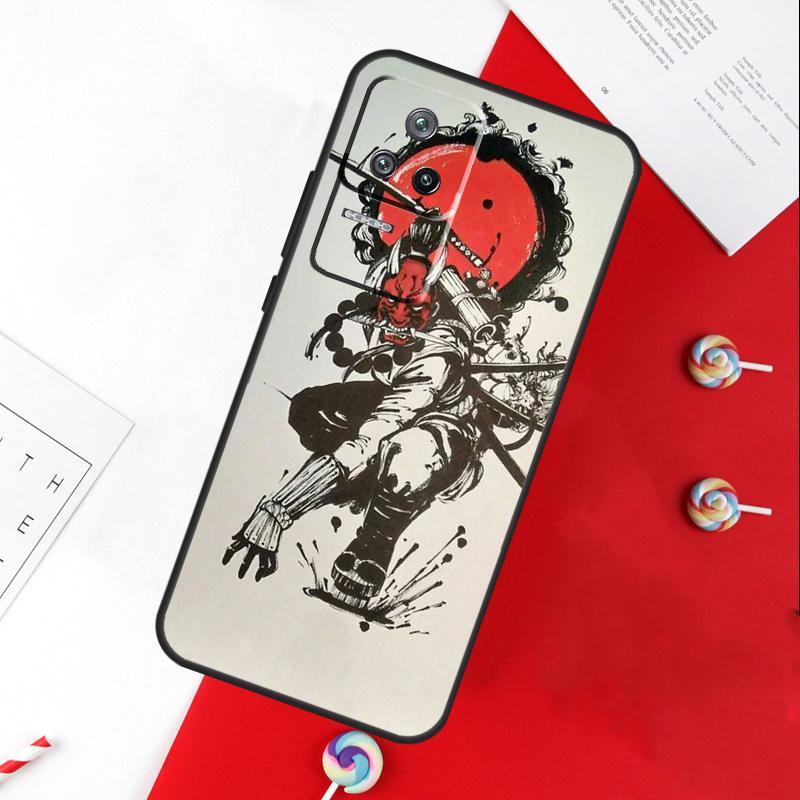 Oni Hannya Mask Cover For Xiaomi 11T 12T 13T 14T Pro 13 14 15 Ultra POCO X7 Pro X3 X5 X6 F5 F6 M6 Pro Case