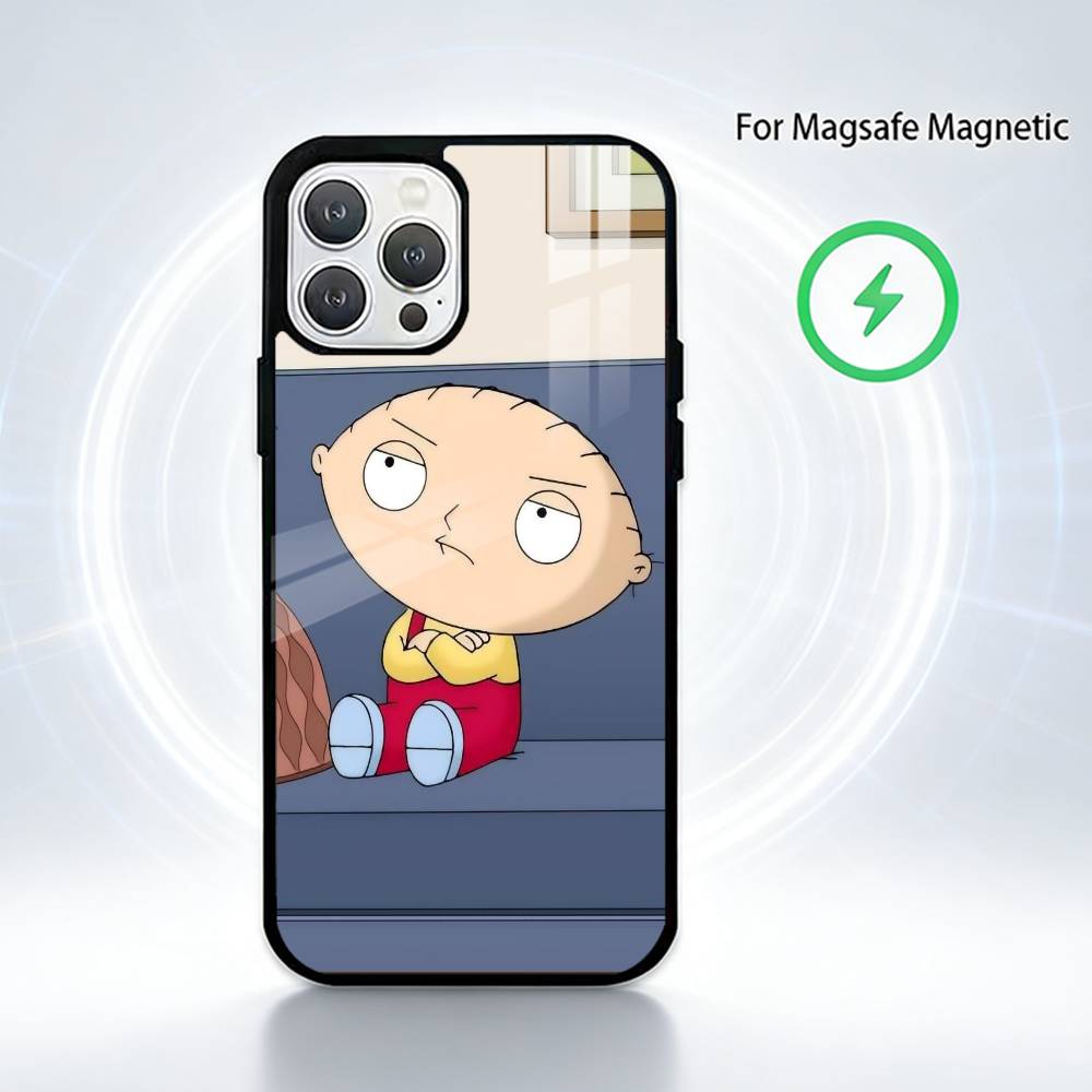 Family Guy Phone Case For iPhone17,16,15,14,13 Plus,Pro Max Magnetic For Magsafe Wireless Charging