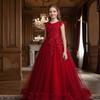 Grenzüberschreitendes Prinzessin-Mesh-Bodenlanges Kleid für Mädchen - Abend- & Besondere Anlässe