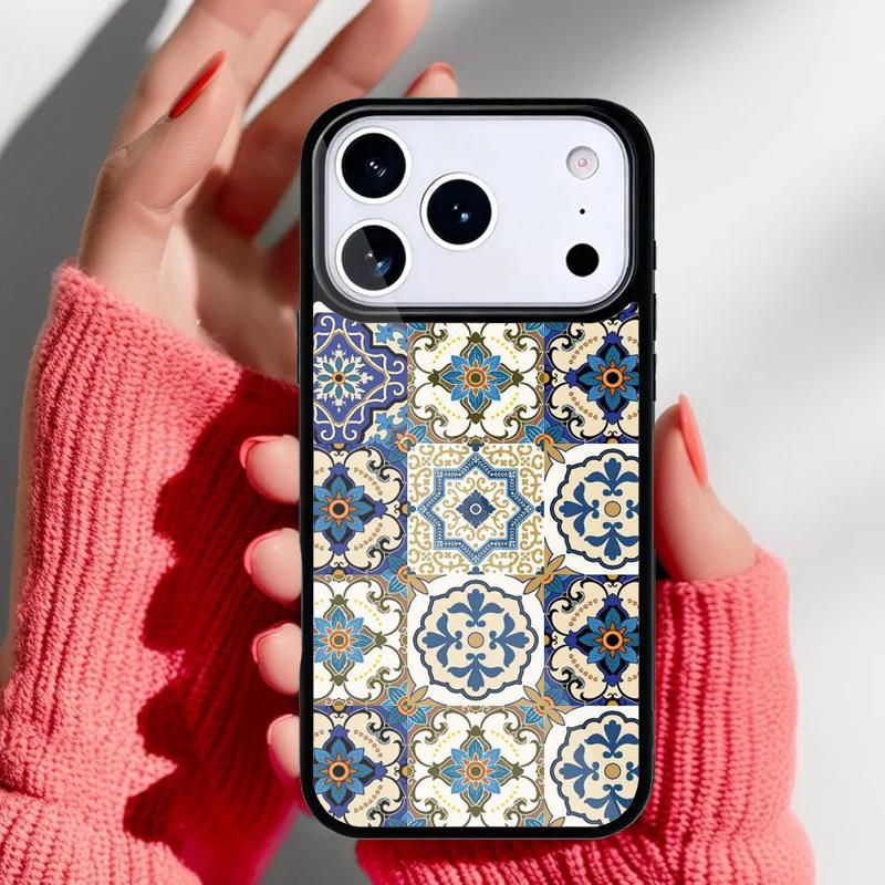 Moroccan Tiles Pattern soft Phone Case for iPhone 17 Air 16e 15 14 13 Pro Max Back Cover for 12 11 Pro Coque