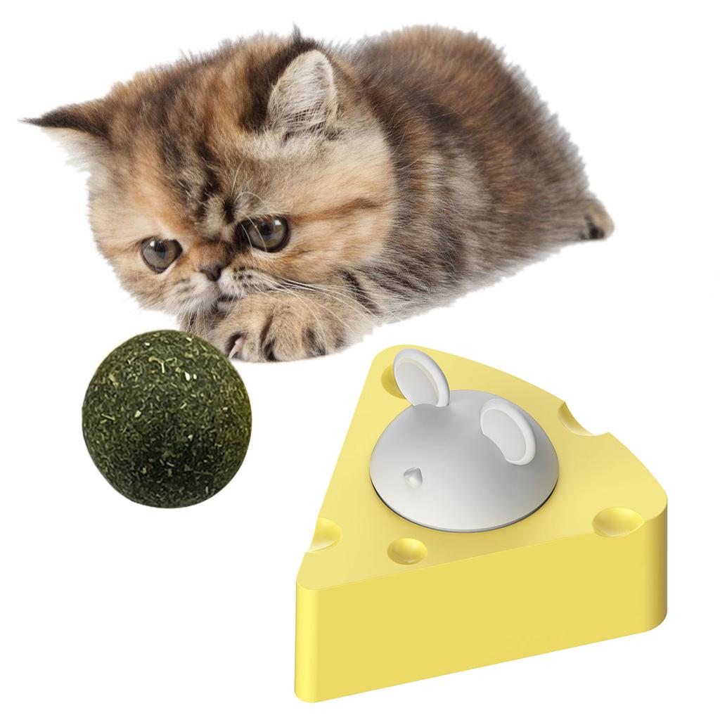 Cat Natural Catmint Ball Toy Stick On Wall Treat Healthy Natural Removes Hair Ball To Promote Digestion Cat Snack