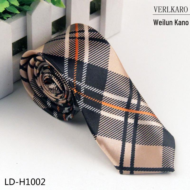 Multi-Color Student 5cm Narrow British Casual Polyester Silk Printed Tie