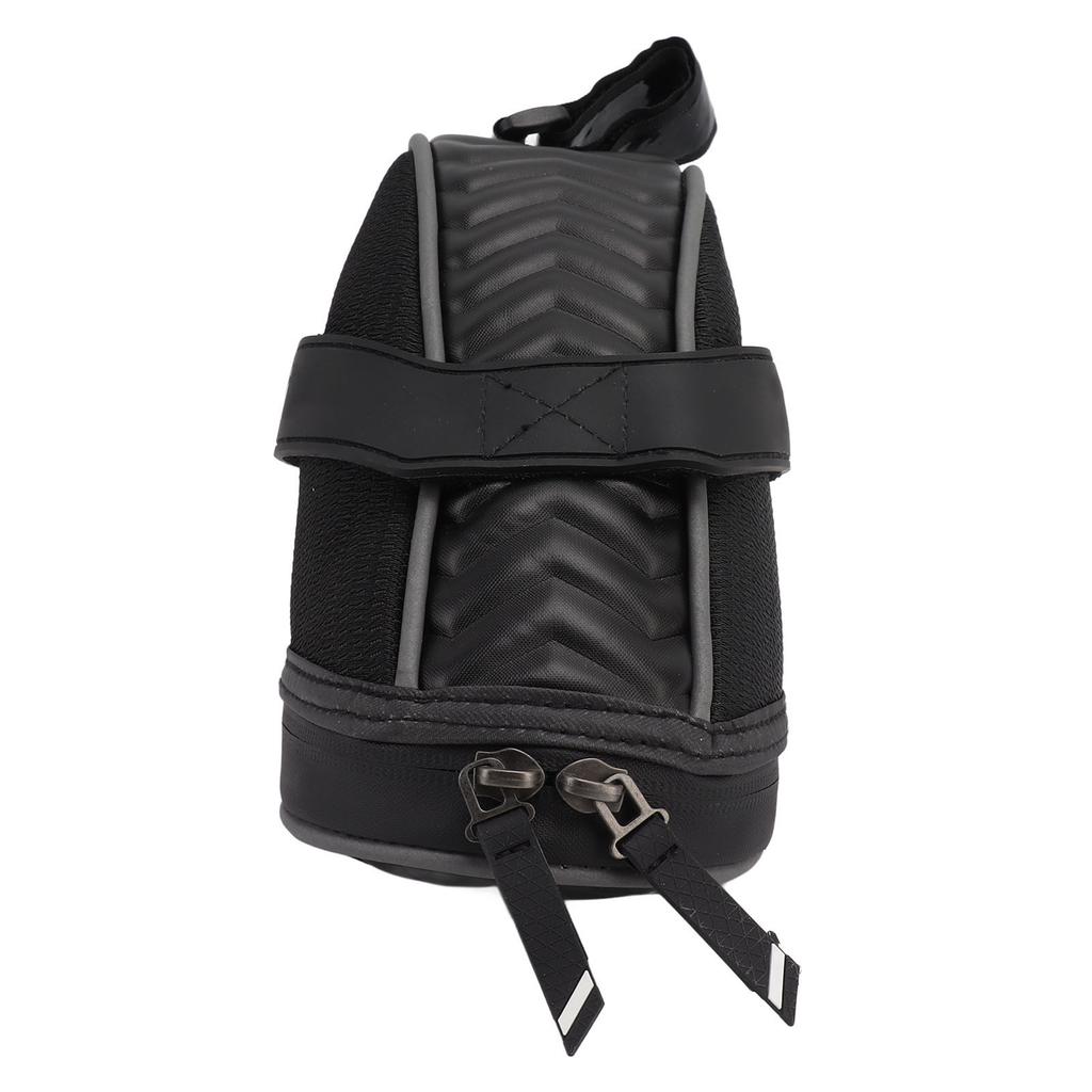 Bike Saddle Bag Polyester Reflective Strip Large Capacity Carrying Bag for Riding Cycling