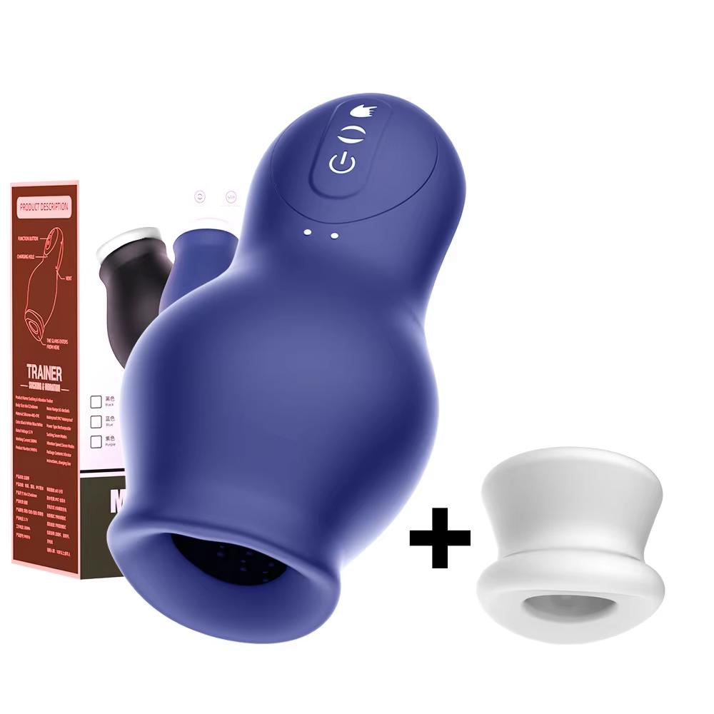 Masturbator For Men Automatic Sucking Male Machine Oral Penis Vibrator Sex Toy For Men Masturbation Cup Silicone Blowjob Machine