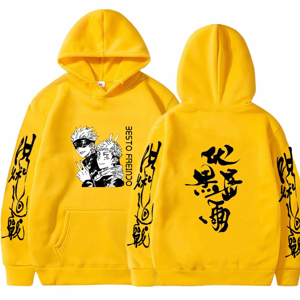 Japan Anime Jujutsu Kaisen Gojo Satoru Graphic Hoodies Oversized Hooded Vintage Long Sleeves Hoodie Men Women Clothes