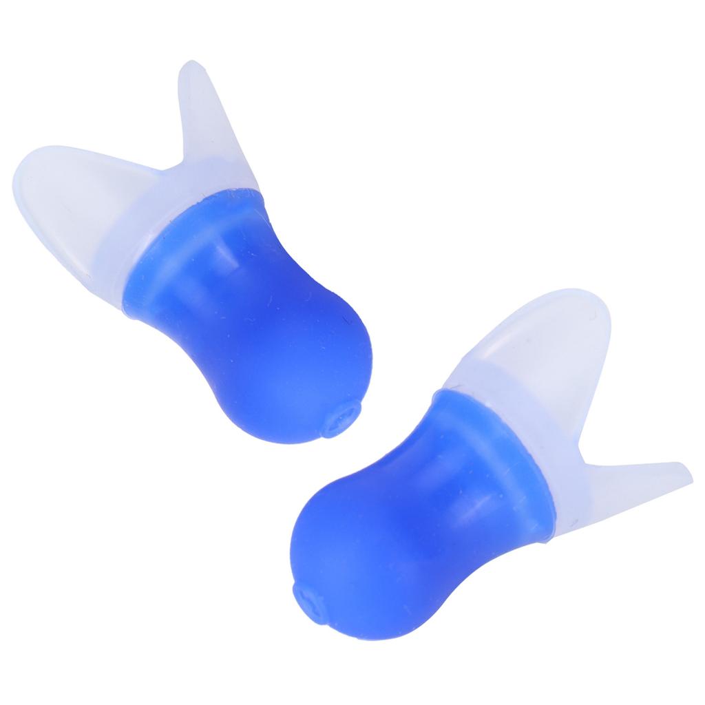 2 Stück Ohrstöpsel, wasserdicht, Geräuschreduzierung, Silikon, schützende Ohrstöpsel zum Schwimmen, Fliegen(blau