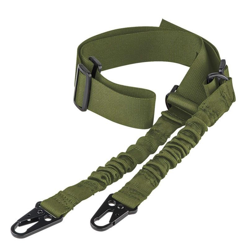 Two Points Rifle Sling with Length Adjuster Traditional Sling with QD Metal Hook for Outdoor Tactical Sling Shoulder Straps