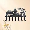 Wall Mounted Black Metal Key Holder Hat Rack For Hallway Kitchen Bathroom Bedroom