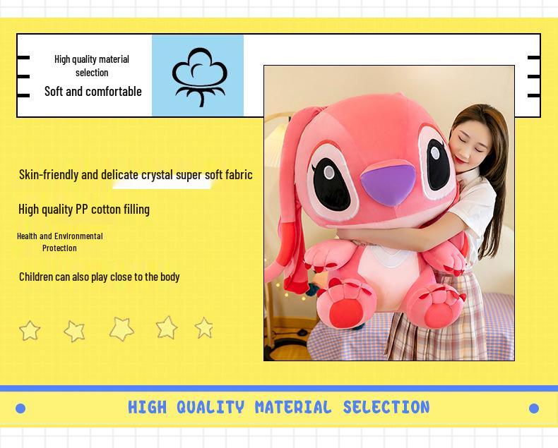 Classic Stitch Plush Toy - Sleeping Hugging Pillow Gift for Girls