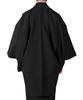 Washable Tsumugi Single [KYOETSU] Haori, Plain, Fabric, Piece, Men's (M, Black)