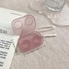 Portable Contact Lens Case Transparent Contact Lense Storage Box Travel Organizer Colorful One-Piece Companion Box Dual-Pair Box