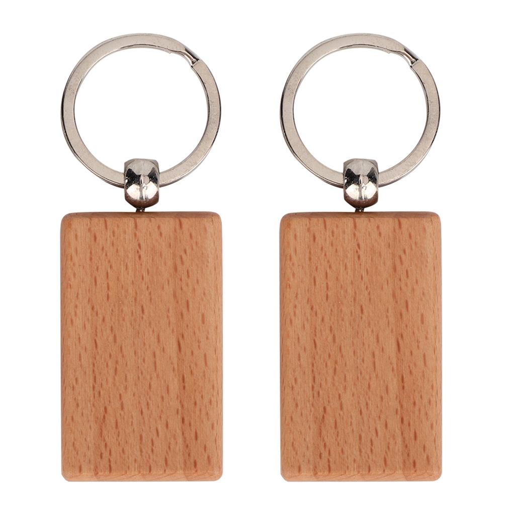 10PCS Beech Wood Key Chain Key   Keychains   Clothing Bag Decoration