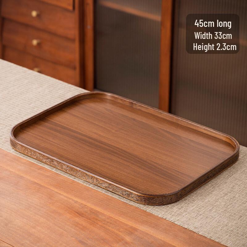 Chinese Style Melamine Walnut Serving Tray
