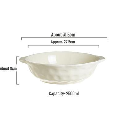 MuJu Ceramic Double-Handle Serving Bowl