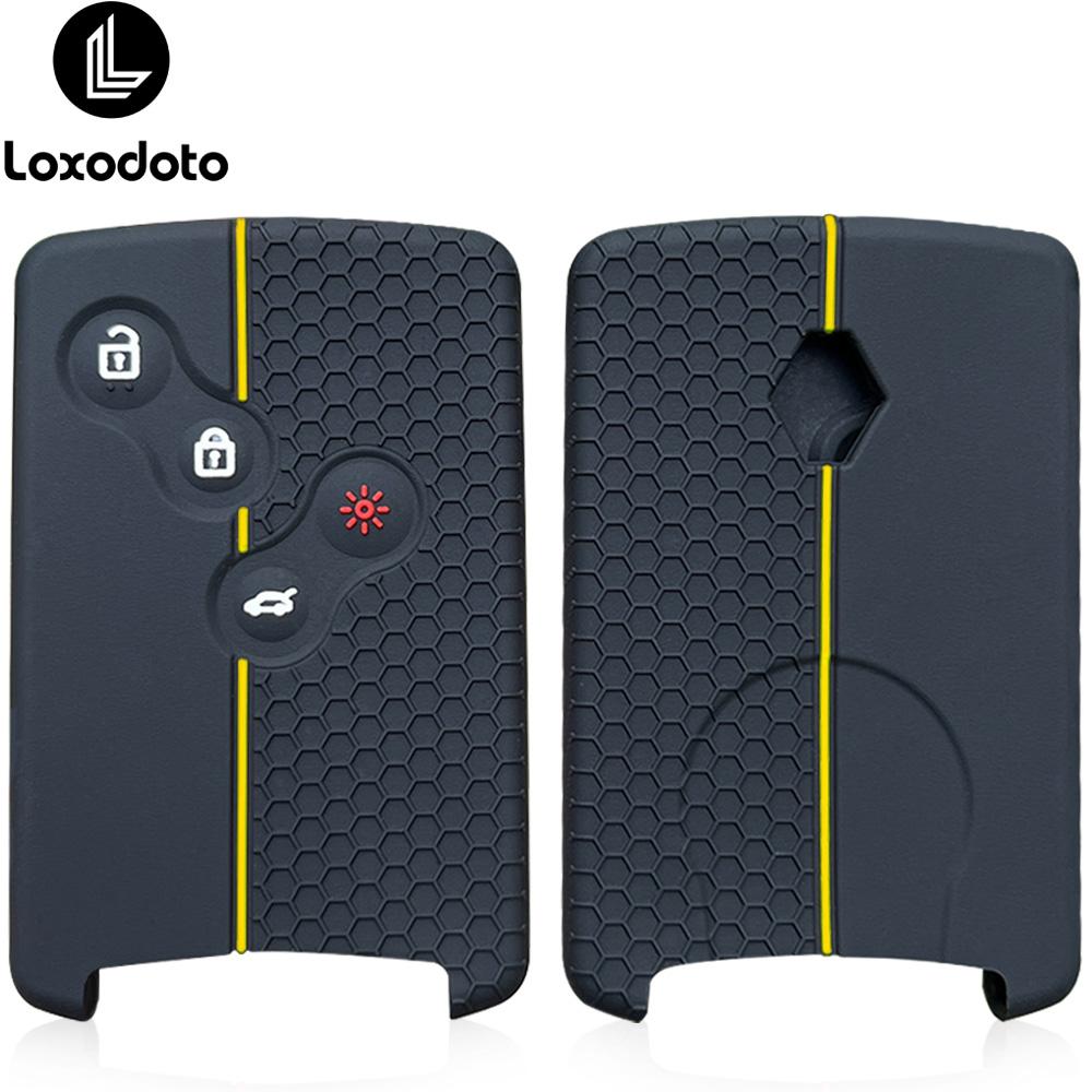 Silicone Card Key Case Accessories for Renault Megane 2 3 Scenic Laguna Clio Captur Duster Logan Trafic Koleos Fluence Zoe Cover