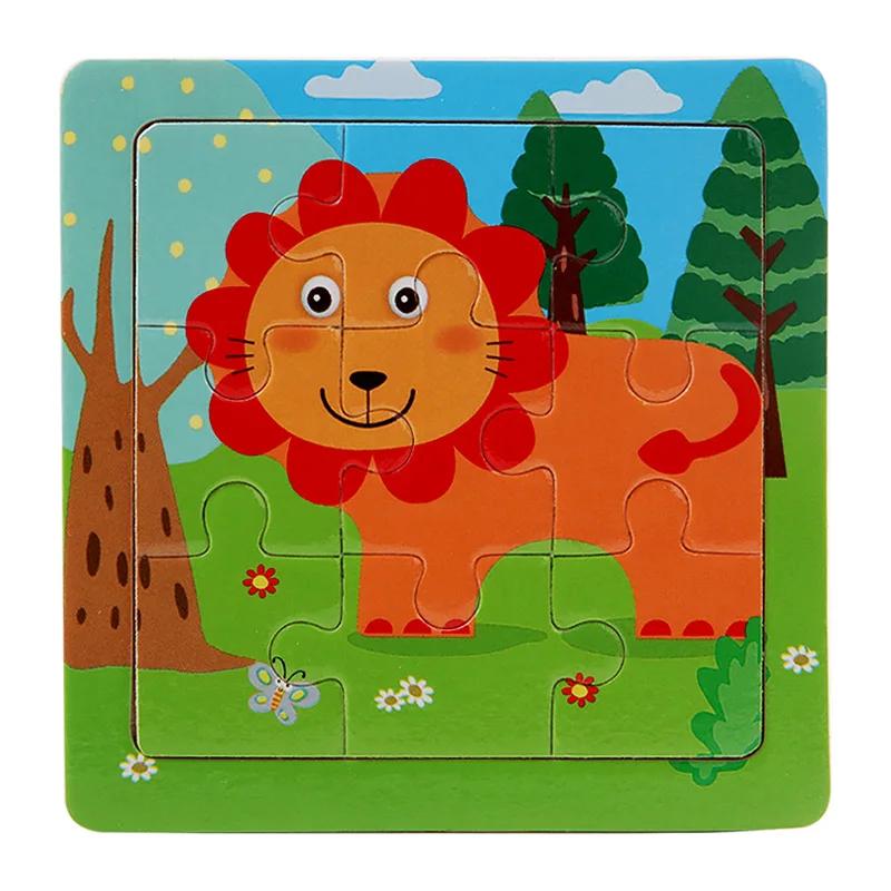 3D Puzzles Cartoon Animals Montessori Game Children Cognitive Jigsaw Puzzle Infant Playthings Educational Toys Ideal for Toddler