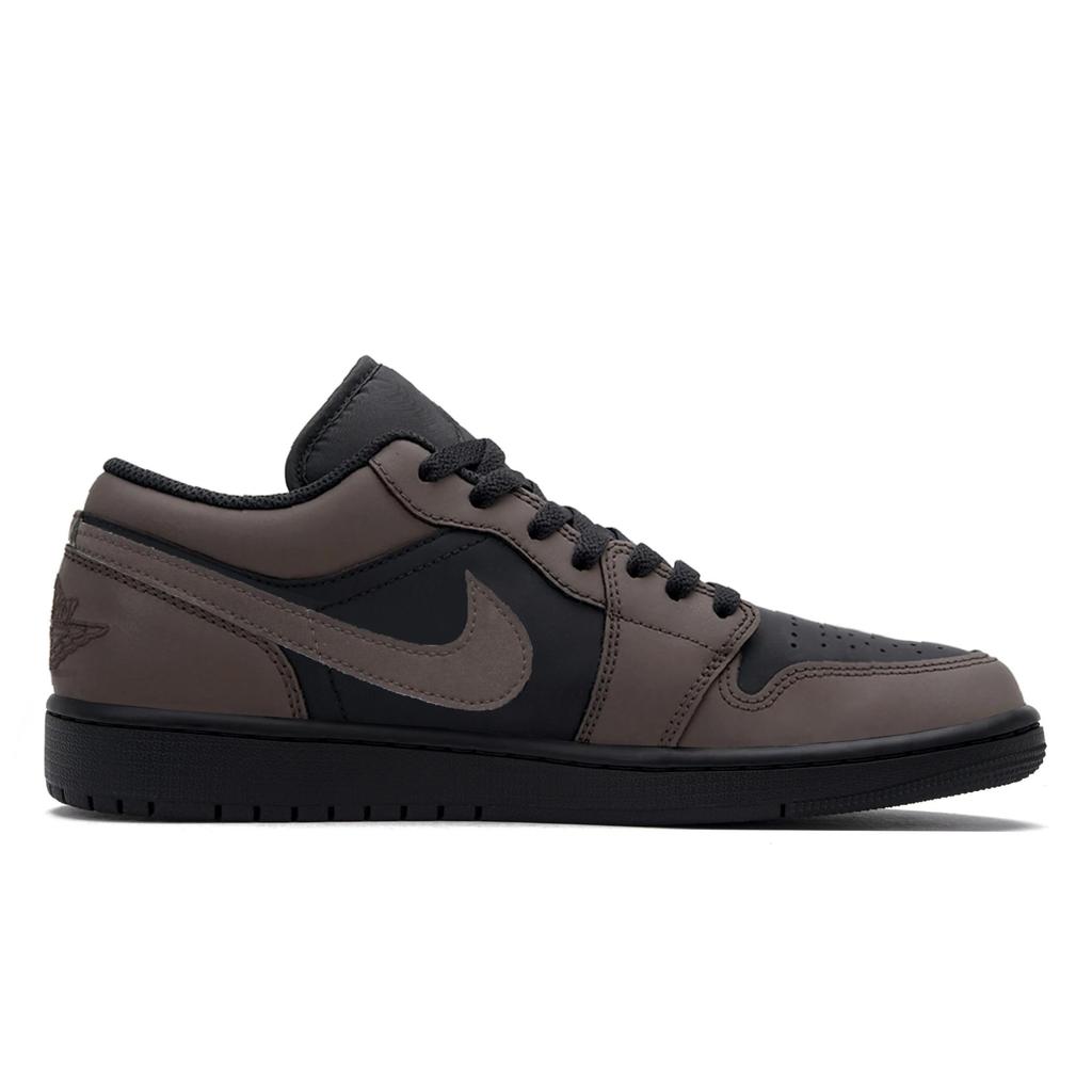 Jordan Air Jordan 1 Cushioning Low Top Vintage Basketball Shoes Men's Black Brown 553558-132(Team349-2.0)