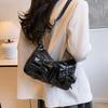 Solid Color Bowknot Crossbody Bag Korean Style Pu Dumpling Bag Fashion Y2k Shoulder Bag  Travel