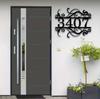 Personalized Durable Metal Address Sign: Name & Number Outdoor Wall Art