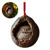 Stylish Rustic Christmas Ornaments Oval Shape Holiday Decorations Christmas Forest Ornaments Cartoon for Tree for Festive