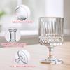 6pcs Mini Vintage Goblet Glasses Small Water Goblets Clear Wine Cups Bulk Cocktail Glasses for Wedding Dining Birthday Guest Gift