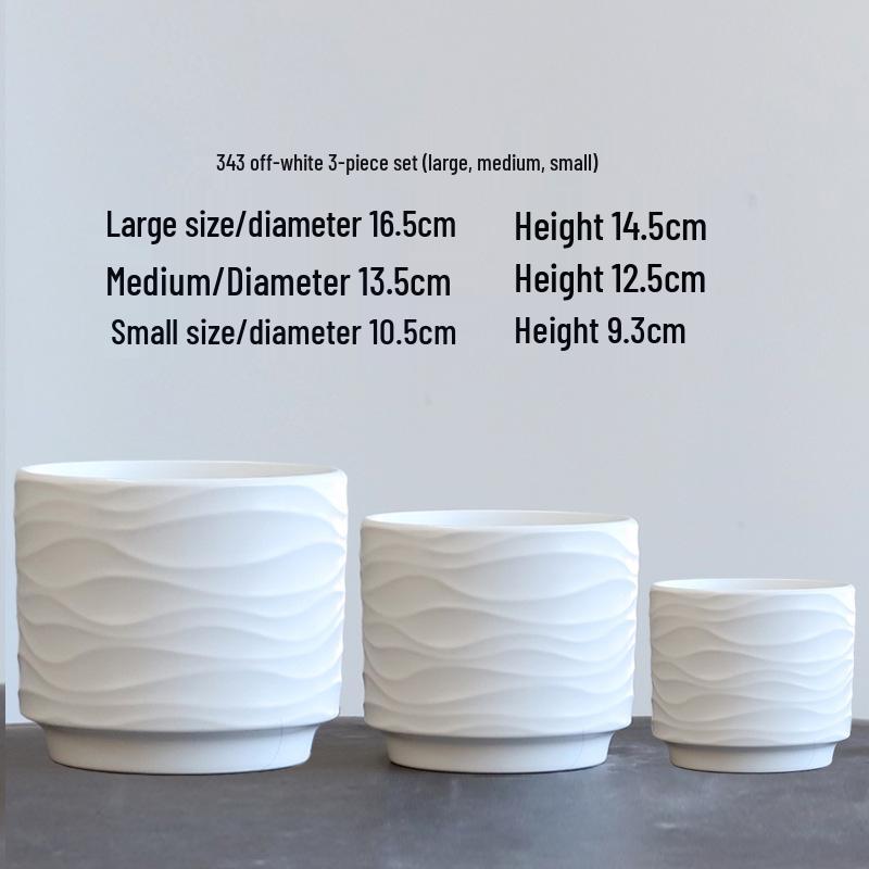 Nordic Minimalist Ceramic Flower Pot with Tray for Phalaenopsis, Orchid, and Succulent Plants