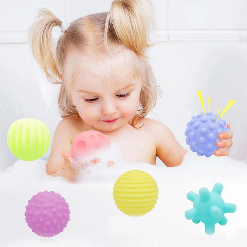 Baby Toys Hands Touch Ball Sensory Toy Infant rattle Massage Kawaii Soft Ball Tactile Developing For Babies