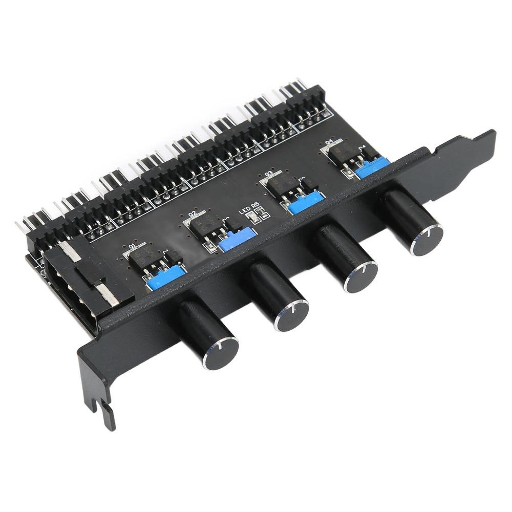 4 Knob Design Fan Speed Controller 8 Channels PWM Fan Hub Practical PC Fan Hub  CPU Cooling