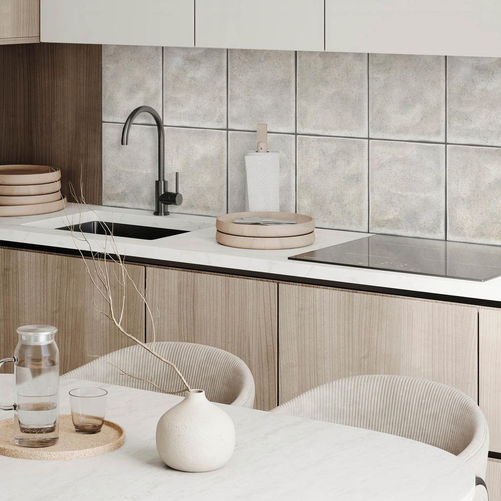 Samoprzylepny Panel Winylowy Z Nadrukiem Do Łazienki 100X50 Cm Tekstura Płytek Ceramicznych