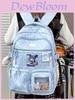 Süßer Sternenmuster Mädchenrucksack aus Nylon für Schule und Teenager