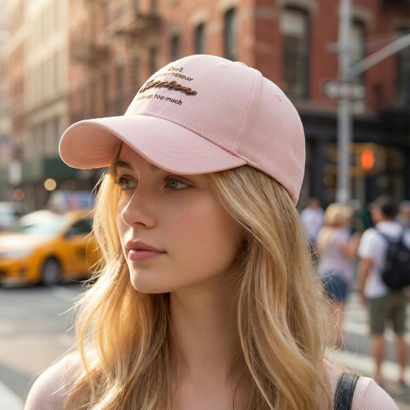 Outdoor Unisex Spring Summer Sun Hat Letter Embroidery Sunscreen Baseball Cap
