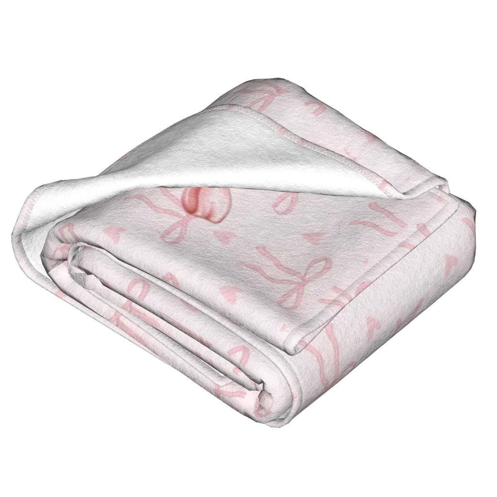 Dr Pepper Pink Ribbon Blanket Drink Fleece Vintage Warm Throw Blanket for Home Spring/Autumn