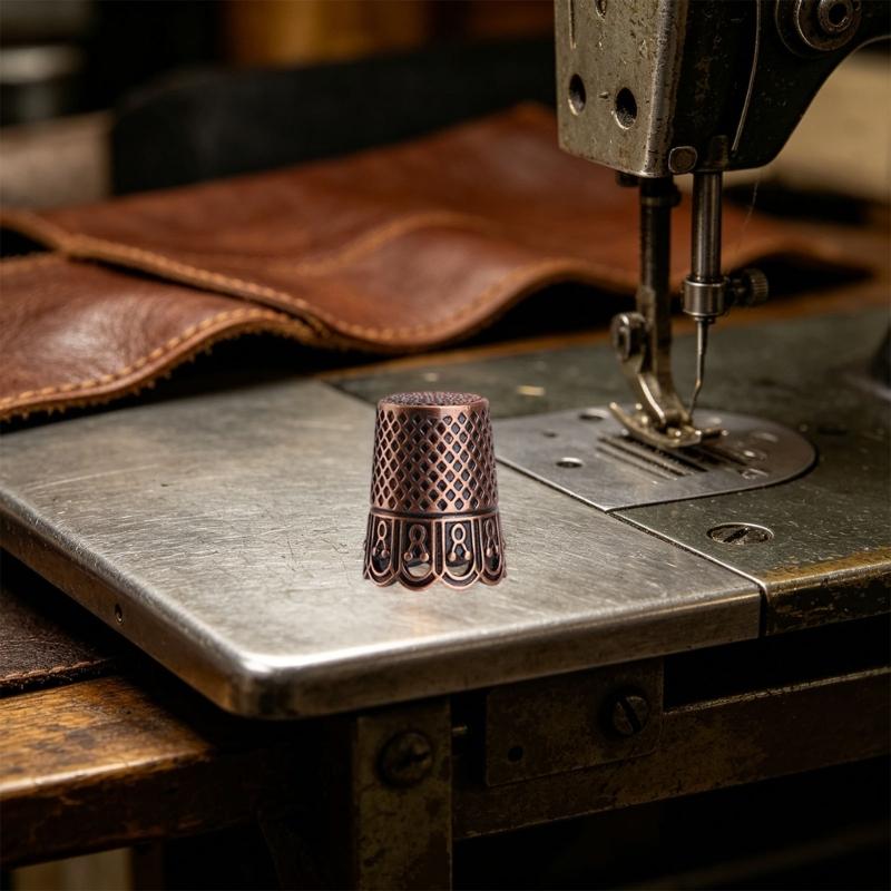 Elegant Metal Thimble With Awl And Needle Holder For Sewing Projects