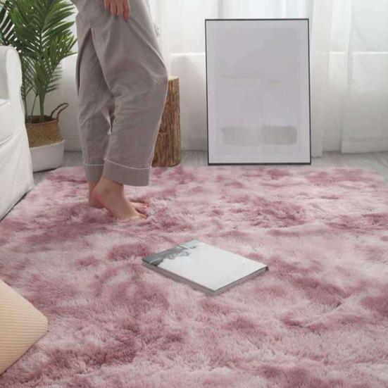 Cute Shaggy Bedside Blanket Floor Mat Carpet Household Living Room Bedroom Decor