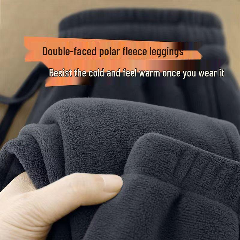 

Мужские двусторонние флисовые повседневные джоггеры: Осень/Зима, Утепленный, Теплый, Свободный крой, Плюс вельвет. 4XL