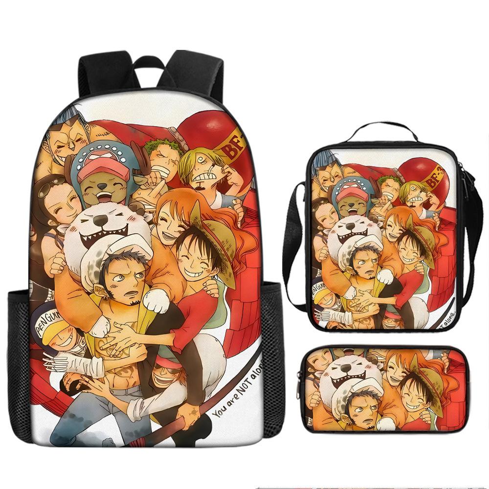 One Piece Luffy One Piece Schultasche Sauron Rucksack Schüler Nautischer König Rucksack Umhängetasche Federmäppchen Set