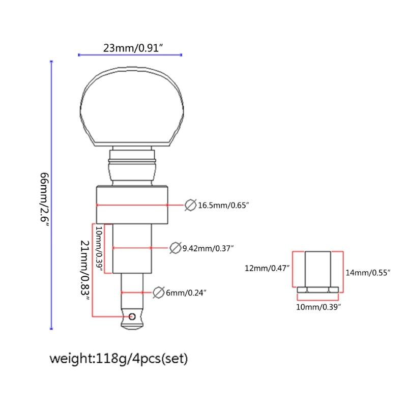 Pearled Banjo Pegs Tuning 4 Head Tuner Tone Keys Musical Instrument Parts Set
