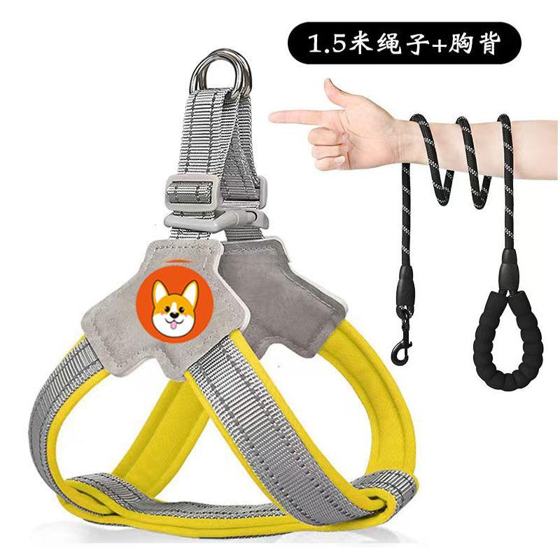 Köpek Tasması Yelek Tipi Evcil Hayvan Göğüs Kayışı Köpek Gezdirme Tasması Küçük ve Orta Boy Corgi Ayı Teddy Tasması