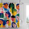 Nordic Minimalist Figure Illustration Shower Curtain Hotel Homestay Bathroom Partition Curtain Waterproof and Moisture-proof