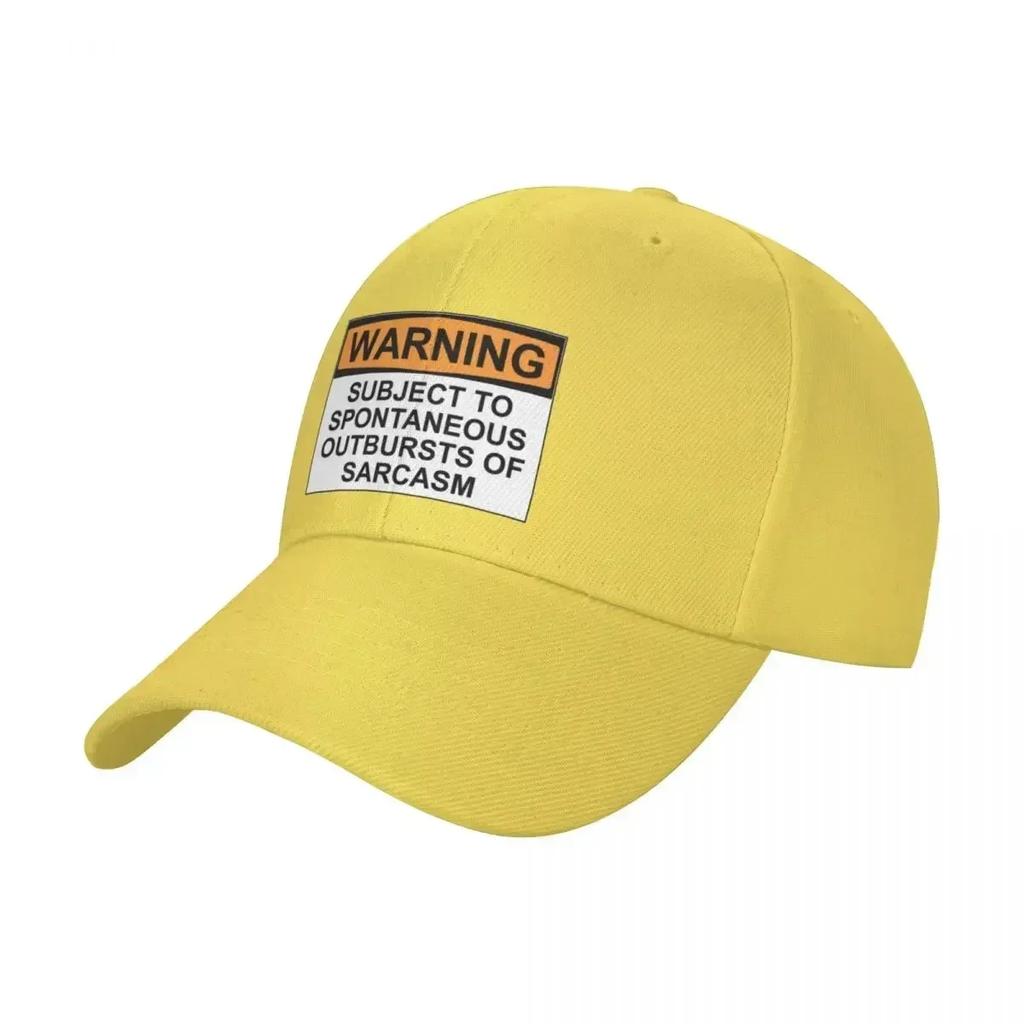 WARNING SUBJECT TO SPONTANEOUS OUTBURSTS OF SARCASM Baseball Cap Streetwear black New Hat For Unisex Womens