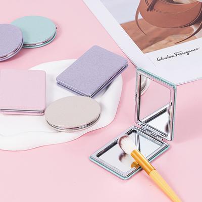 1 Piece Dual Sided Portable Heart Shaped Compact Mirrors Folding Makeup Mirror Travel Size High Definition Pocket Vanity