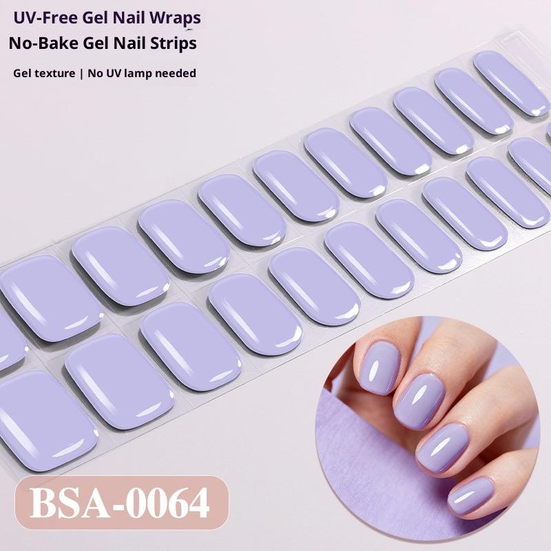 Europäischer und Amerikanischer Stil Einfarbige Nagelsticker UV-freie Gel-Nagelfolien Kein Backen Gel-Nagelsticker