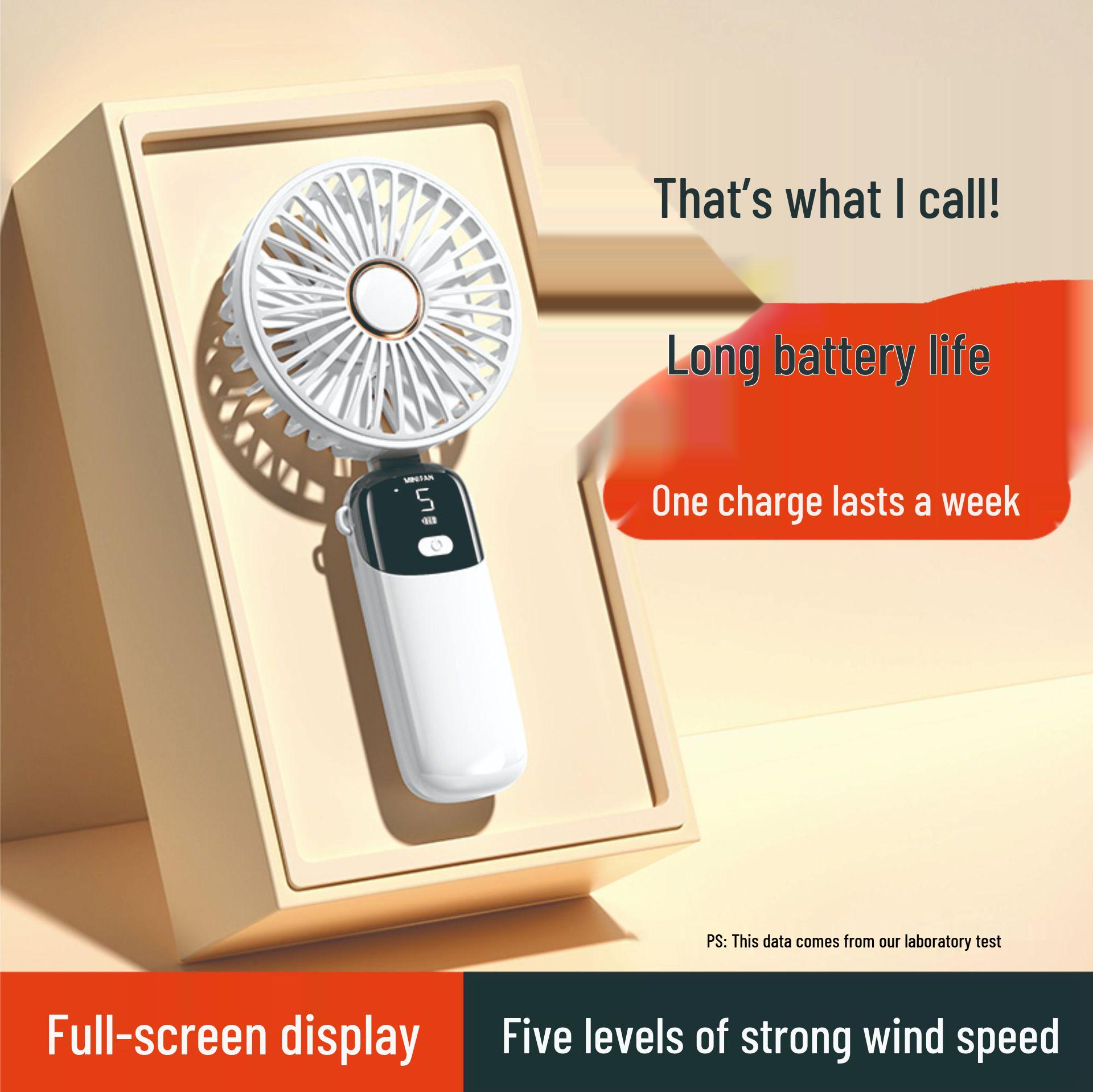 Portable Rechargeable Neck-Hanging Mini USB Fan: Strong, Silent Wind for Students & Outdoor Use