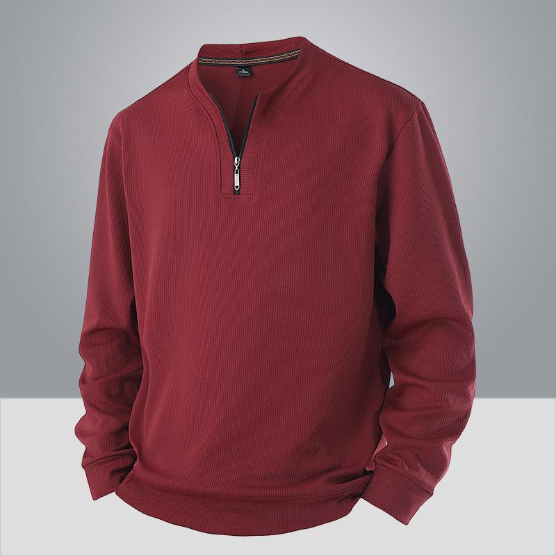 Phoca Largha for Men Heren Grote Maat Half Rits Sweatshirt -Zachte en hoogwaardige stof ronde hals design losse casual sport lange mouw 8XL