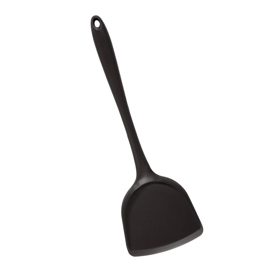 Silikon Spatula Isıya Dayanıklı Yapışmaz Mutfak Pişirme Spatulası Rahat Saplı Tencere