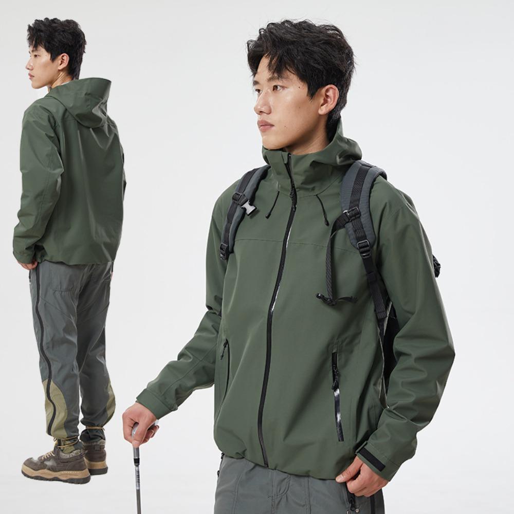 Lightweight waterproof jacket men's hard shell jacket women's hiking mountain climbing windproof shell thin jacket