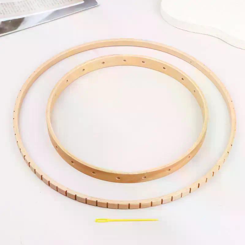 Wooden Round Weaving Hoop Loom Handmade Wall Hanging Craft DIY Home Decor Tool