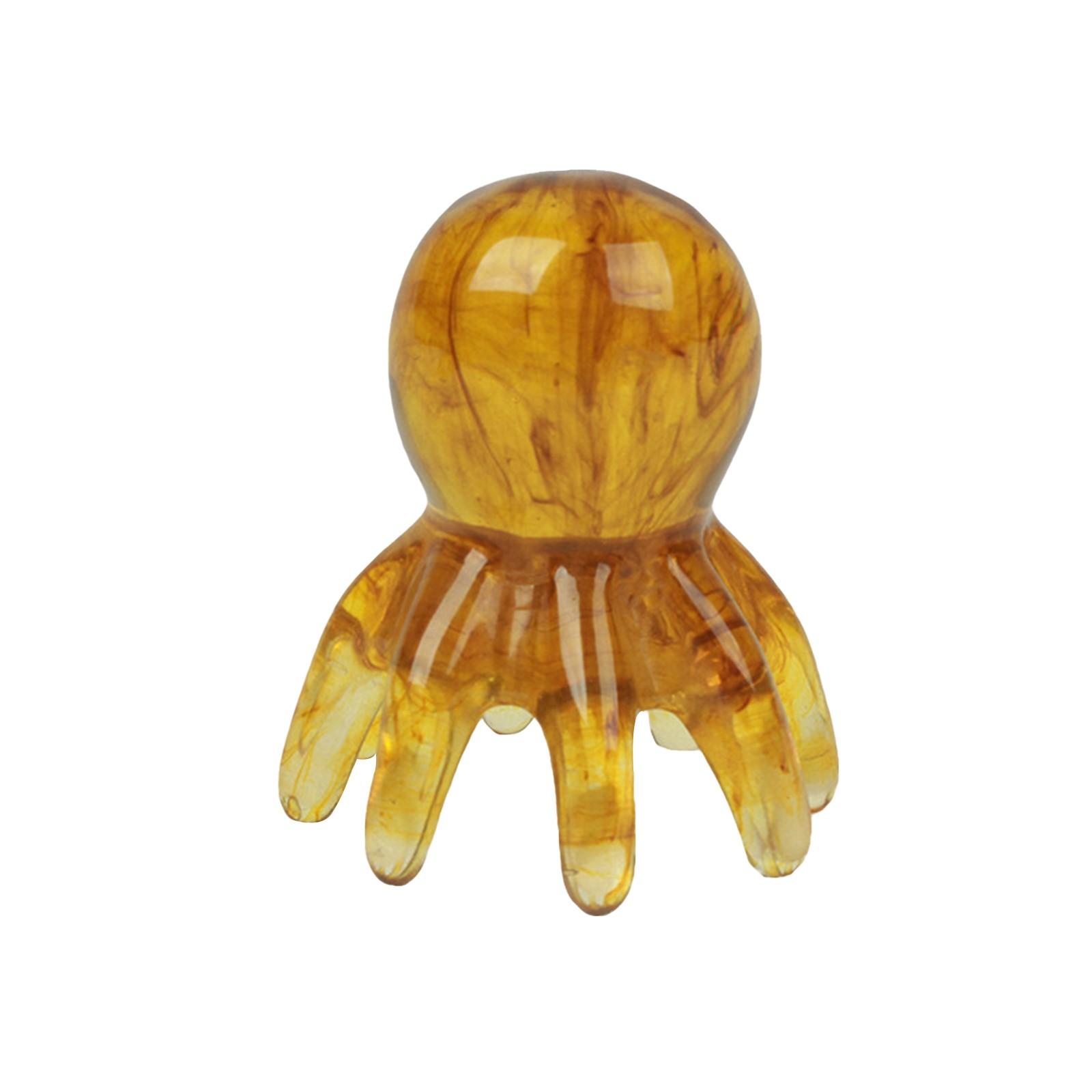 Octopuses Massage Comb Head Meridians Massager, Scalp Acupoint Head Therapys Comb Octopuses Portable Massage Comb One Size
