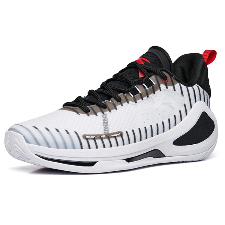 Anta Alien 3 SE Abrasion Resistant Low top Basketball Shoes Men's White Black 112231107-3